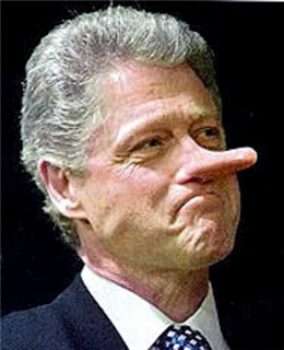 Bill Clinton - Pinocchio Nose