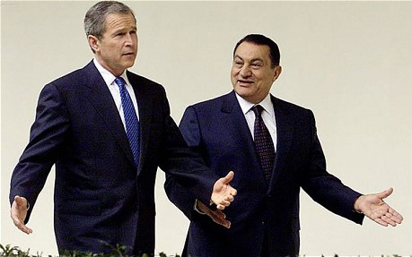 George Bush and Mubarak
