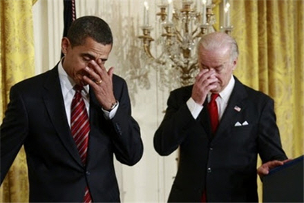 Barack Obama, Joe Biden Touching Eyes