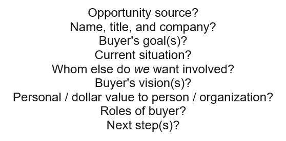 Sales Call Debrief Questions