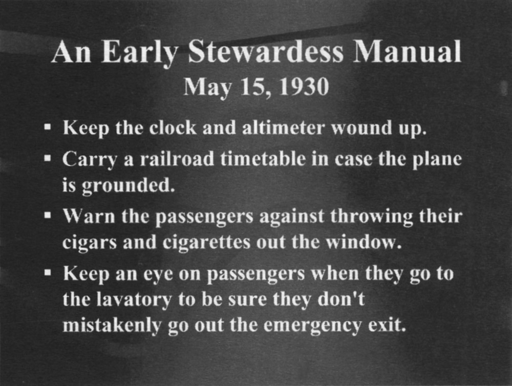 Early Stewardess Manual
